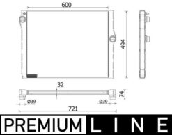 Motor Su Radyatoru Bmw M5 F10 M6 F12 F13 F06 Premıum Lıne - 17117570095