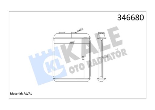 Kalorifer Radyatörü Brazing Astra F-astra G-astra H Yüzüklü Mek Otom 208x183x26 - 1618134-1618312-9117117