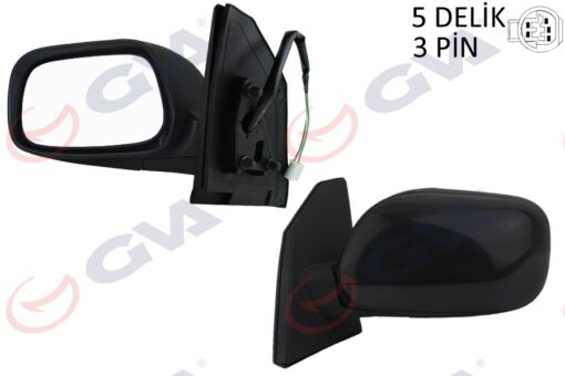 Dış Dikiz Aynası Sol Corolla 02 Elektrikli Konveks 3 Fiş Vm-277el