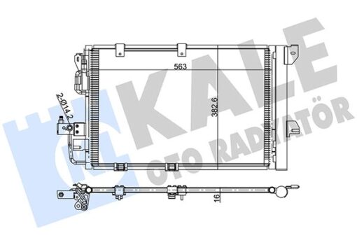 Klima Radyatörü Kondenseri Astra G-zafıra 1.2 16v-1.4 16v-1.6 16v-1.8-2.0 16v Al/al 573x383x16 - 1850073-24431901-93170608