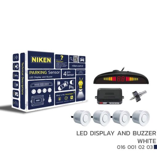 Park Sensörü Led Ekran Ses İkazlı Beyaz