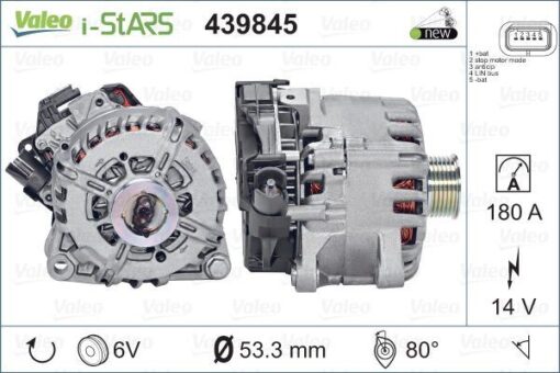 Alternatör Komple 14v180a Partner-berlıngo-p208-p308-p508-p2008-p3008-p5008-c3-c4-c5-ds3-ds4-ds5 1.4-1.6 Hdi St60c017 Start-stop-klimalı - 5705.NS-9674646180-5705.PA
