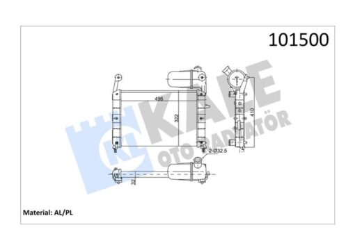 Radyatör Tmpr-tıpo Mek Klimasız 496x322x23 2 Sıra Al Pl Sistem - 7732873-7632018-46425435