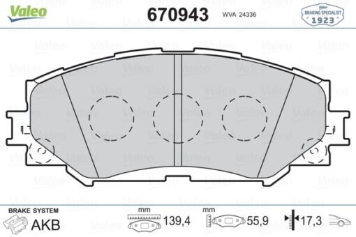 Ön Fren Balata Toyota Aurıs. Corolla 1.6l 1zr-fe Zre151 07-11 / 1.33l 1nr-fe Nre150 6 Vites 10-12 - 0446542160-0446512610-0446502220