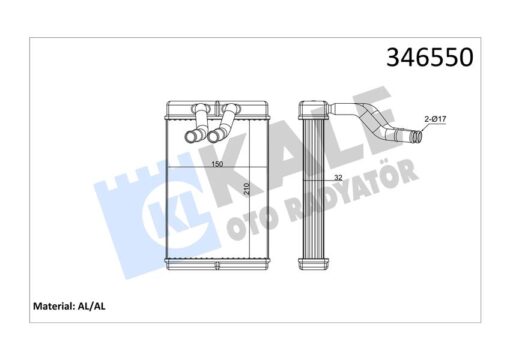 Kalorifer Radyatörü Hyundaı H-1. Starex 2.5l D4cb D4bh 01- - Aleminyum - 970234A000-972034A000