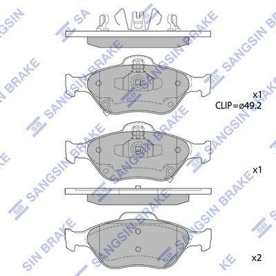 Ön Fren Balata Toyota Yarıs 1.3l 2sz-fe Scp90 06-09 / 1.4l 1ndtv Nlp90 06-09 / 1.0l 1kr-fe Ksp90 06- 11 / 1.3l 1nr-fe Nsp130 12- / 1.5l 1nzfxe Nhp130 Hybrıd 14- - 044650D050-WVA24952-WVA24022