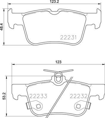Arka Fren Balatası Mondeo V 14 - MEDG9J 2M007 HA-2110582