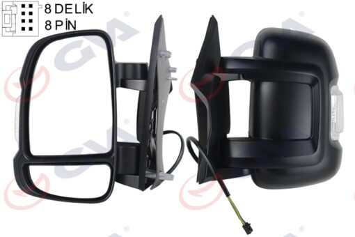 Dış Dikiz Aynası Sol Ducato-boxer-jumper 06 Elektrikli Isıtmalı Sinyalli Kısa Kol Konveks 8 Fiş Vm-6201ehl - 735424423-735480934-8153.Y8