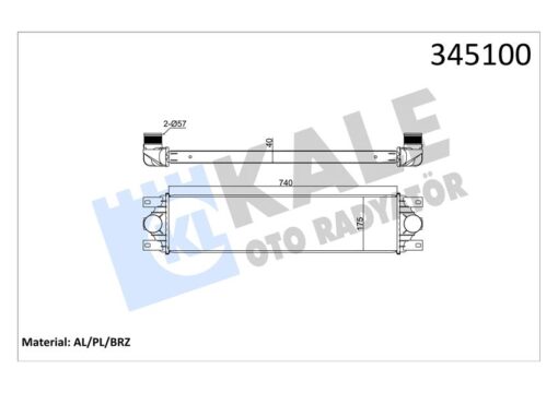 Turbo Radyatörü Intercooler Master Iı-ııı-movano 2.5dcı Al/pl/brz 738x175.3x40 - 7701057121-4415074
