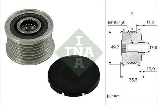 Alternator Kasnagı Mercedes W202 W203 Cl203 C209 W210 W461 W163 W220 W638 W639 B901 B904 - A6111550415