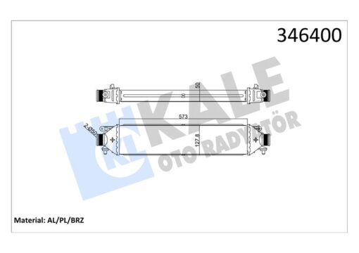 Turbo Radyatörü Intercooler Bravo 07 Punto 1.4tjet-1.6dmtj-1.9 Dmtj 05 199a8.000 572x127x50 - 51783791-55700635