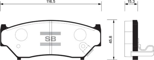 Ön Fren Balata Suzukı Vıtara 1.6l G16b 5 Kapı 16v 92-01 / Grand Vıtara 1.6l G16b Sq416 3 Kapı 98-05 / Grand Vıtara 1.6l M16a Jb416 3 Kapı 06- - 5520056831-5520084A00-5520056870,