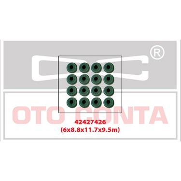 Subap Lastiği Viton 16 Ad 6x8.8x12.2x9.7mm Clıo Iı-ııı 1.2 16v-1.5dcı-kng 1.5 Dcı-p106-p206-p307 - 8200496321-7700109840-0956.38