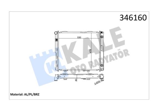 Motor Su Radyatoru Mercedes W124 S124 Klımalı - A1245009803