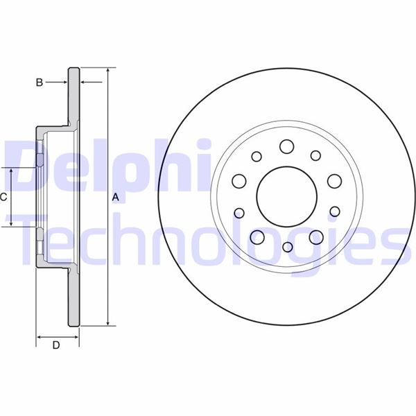 Fren Diski Arka Fıat 500 L 12 Egea 15 1.0 1.3 Mtj 1.4 1.6 Mtj 15 251x41x5 Delik - 51885409-52067389-52067390-51808471