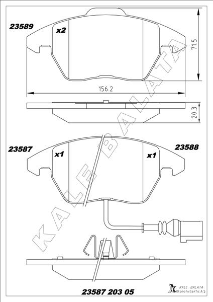 Ön Balata Fişli Caddy Iıı 04 Golf Iv V Vı 97 Jetta Passat 05 Polo 09 Octavıa 04 Gdb1550 - 1K0698151-1K0698151E-WVA23587