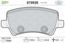 Arka Fren Balatası S-max 09 06 Galaxy Iıı 06 Volvo S60 10 S80 06 V60 -v70 06 Xc60 08 Xc70 06 Range Rover Evoque 11 - 6G912M008FD-30794554-LR027129