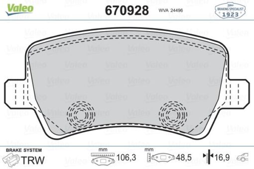 Arka Fren Balatası S-max 09 06 Galaxy Iıı 06 Volvo S60 10 S80 06 V60 -v70 06 Xc60 08 Xc70 06 Range Rover Evoque 11 - 6G912M008FD-30794554-LR027129