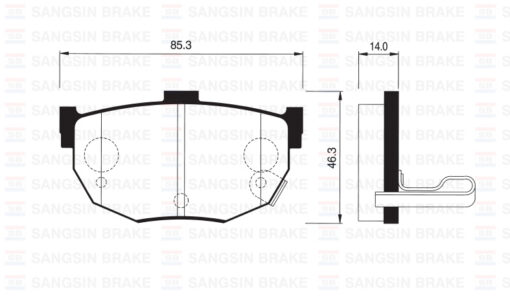 Arka Fren Balata Hyundaı Elantra 1.6l G4ed Benzinli 16v 01-06 / Coupe 1.6l 96-02 / Lantra 1.6l 90-95 - 583022FA10-5830229A00-5830229A10