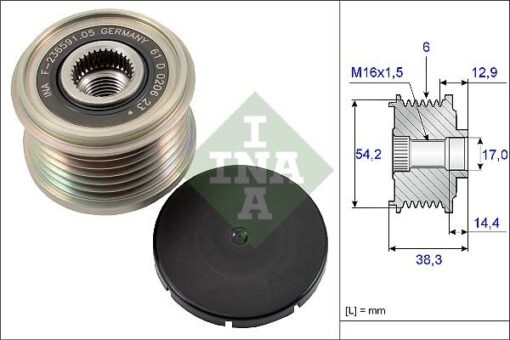 Alternatör Kasnağı Rulmanlı P206-207-307-308-406-407-partner-c2-c3-c4-c5-c8-xsara 1.4-1.6-2.0hdı - 5705.4F-77363468