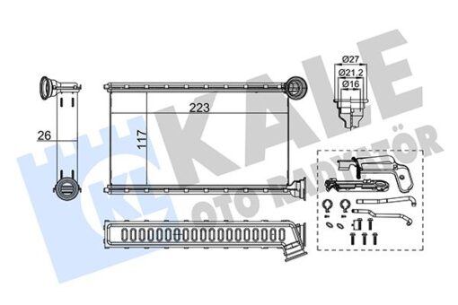 Kalorifer Radyatörü Psa C1. 108. Aygo - 1611283980-1611284180-87050YV030