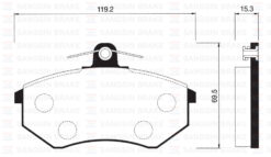 Ön Fren Balata İnce Vw Golf Iı Iıı / Polo Classıc 95- / Passat 88-97 / Caddy 95-04 / Seat Cordoba / Ibıza Gdb1048-gdb1044 - 357698151A-357698151D-WVA20669