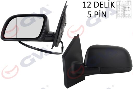 Dış Dikiz Aynası Sol Polo 02 Elektrikli Isıtmalı Asferik 5 Fiş Vm-194ehal - 6Q1857507G01C