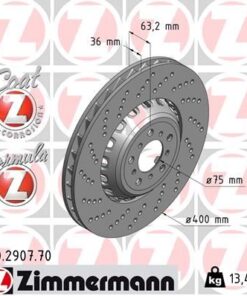 Fren Diski On Sol Bmw M5 F10 M6 F12 F13 F06 Havalı Delıklı Cıft Parcalı - 34112284101