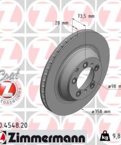 Fren Disk Arka Porsche Taycan 2019 358 Mm - 28 Mm - 9Y0615601B