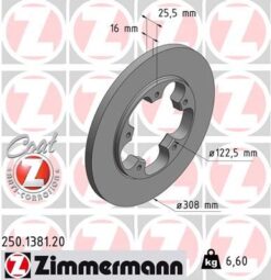 Arka Fren Dıskı Transıt V363 14 Tek Teker A.ceker Duz 308mm 5 Bıjon - BK312A315AB-KK312A315AA-1815599