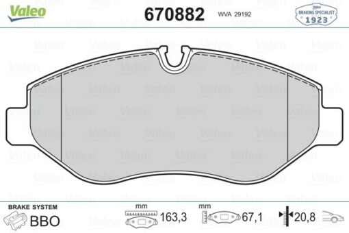 Fren Balatası On Mercedes W639 W447 B906 . Vw Crafter 30-35-50 - A0044208320-2E0698151