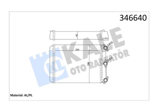 Kalorıfer Radyatoru Mercedes W123 S123 C123 - A0018357801