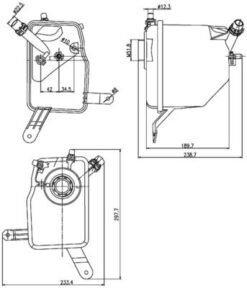 Radyator Yedek Su Deposu Bmw E60 E61 E63 E64 - 17137542986