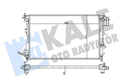 Su Radyatörü Opel Vectra C 1.6 1.8 1.6 16v 02-08 Saab 9-3 1.8 2.0t 03-15 Mt Ac Nac Mekanik 648x414x23 - 1300244-24418338-95524868
