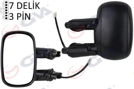 Dış Dikiz Aynası Sol Elektrikli Astarlı Fıat Doblo 00 10 Konveks 3 Fiş - 735296234