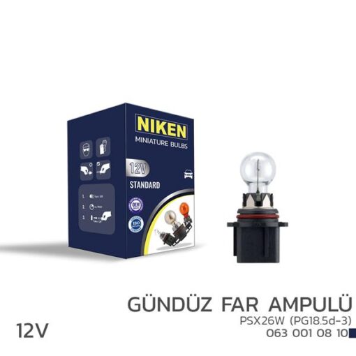Nıken 12v Psx26w Gündüz Far Ampulü Pg18.5d-3 10lu - UNIVERSAL
