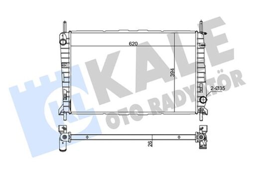 Motor Su Radyatoru Ac Mondeo I Iı 92 00 1.6 1.8 2.0 Olcu 620 378 26 Klımalı - 93BB8005AD-97BB8005CA-7358425