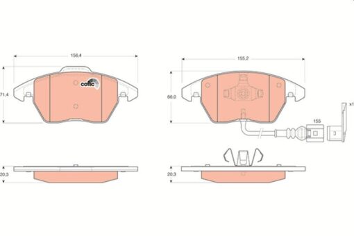 Ön Balata Fişli Caddy Iıı 04 Golf Iv V Vı 97 Jetta Passat 05 Polo 09 Octavıa 04 - 1K0698151-1K0698151E-WVA23587