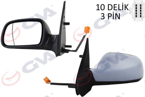 Dış Dikiz Aynası Sol Xsara 03 Elektrikli Isıtmalı Astarlı Asferik 3 Fiş Vm-6146epal - 8149.GJ
