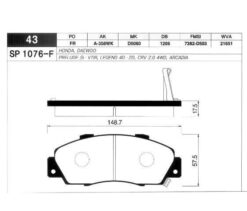 Ön Fren Balata Honda Accord Euro 2.0l F20z1 F20b5 Ce8 Ch3 A/t 96-02 / Cr-v 2.0l B20b3 B20z1 Rd1 96-01 / Hr-v 1.6l D16w1 Gh 99-07 - 45022S30A00-45022SN7G50-45022SS0G02