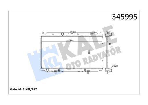 Radyatör Nıssan Almera 1.8 00 Prımera 1.6-1.8 02 360x689x16 Ac /- Otom Al/pl/brz - 21460AV700-21460BM700-21460BM702