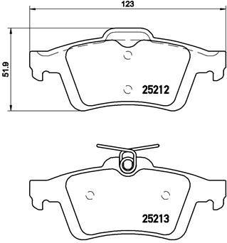 Arka Balata Focus Iı Cmax 03 Connect 02 Laguna Iıı 07 Opel Vectra C 02 Sıgnum 03 Cıtroen C5 08 Peugeot P508 10 18 1647875980-4254.a8 - 3M512M008AC-440601689R-93192623