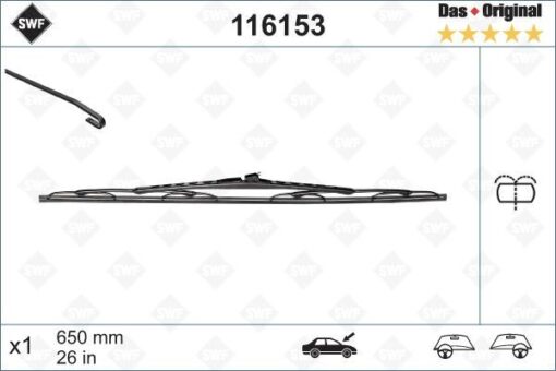Sılecek Supurgesı On Sol 650mm Mercedes Vıto W638 97 03 Swf - A6388201145-A6388201445