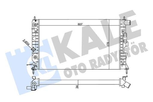 Su Radyatörü Opel Vectra B 1.6ı 2.0ı 1.6 1.8 2.0 2.2. 16v 95-02 At Ac Mekanik 607x378x34 1300221-1300240-24402888-52464524-1300159-52479101-52484607-52464573-52479099-1300182-52488059 - 52492109-1300223-52492106-1300160