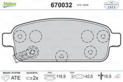 Arka Fren Balatası Astra J 09 Mokka 12 Zafıra C 12 Cruze 09 Trax 11 Aveo Hb 13 - 95516192-1605262-13473427-95530021
