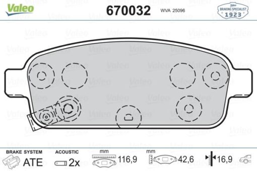 Arka Fren Balatası Astra J 09 Mokka 12 Zafıra C 12 Cruze 09 Trax 11 Aveo Hb 13 - 95516192-1605262-13473427-95530021