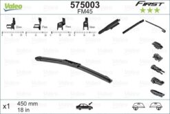 Silecek Süpürgesi 45cm X1 Muz Tipi First 4 Aparatlı/multiconnection Üniversal Vfb45