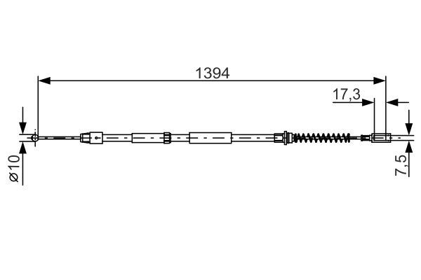 Fren Halatı Arka Mercedes Sprınter B906 . Vw Crafter 30-35-50 - A9064203085-2E0609701T