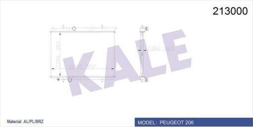 Radyatör 206 00 1.4i-1.6 16v-2.0hdı 90 Mek Ac Klimasız 378x536x18 - 9835996080-1331.LS-1330.N7-1330.F4