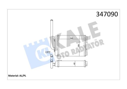 Kalorifer Radyatörü Twng 1.2i 93 175x152x26 Oto.-mek. - 7701036909-7701208110